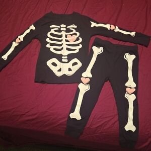 Glow In The Dark Skeleton Pajama Set